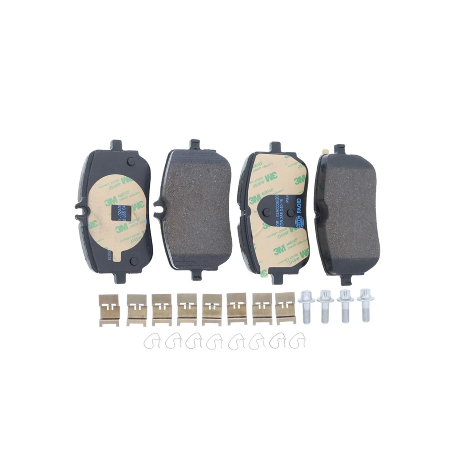 Set of 4 Front Disc Brake Pads for Mercedes-Benz A220, CLA250 (2014–2020)