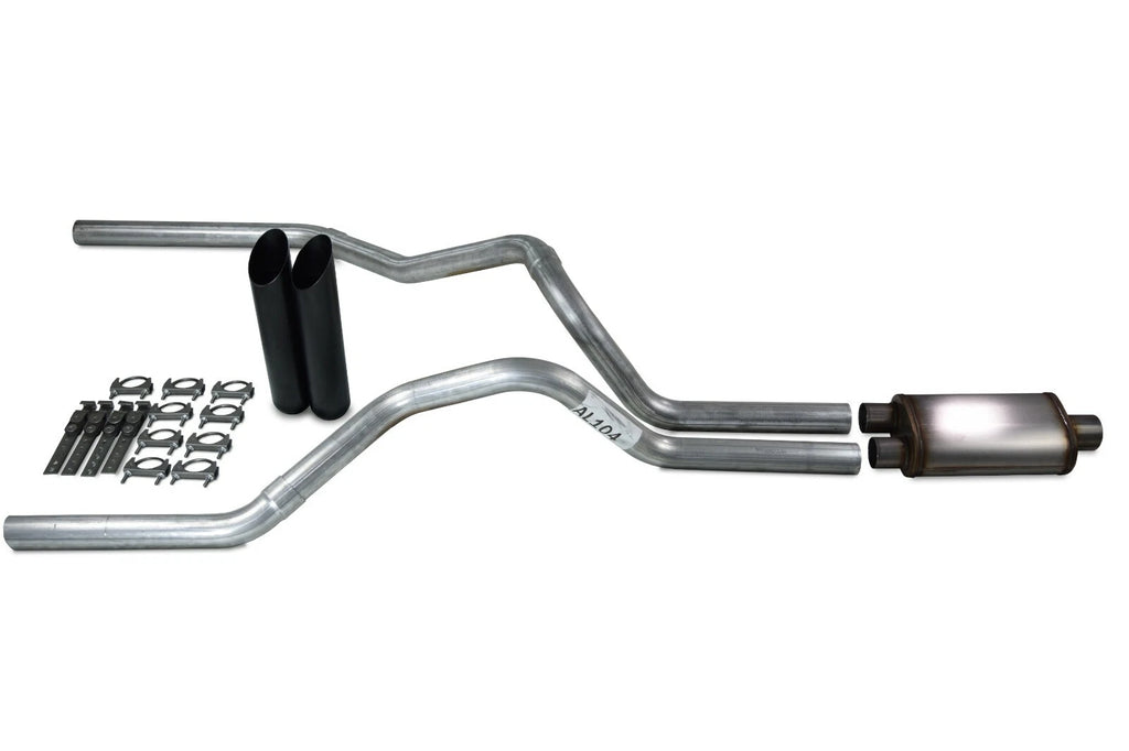 2.5" Dual Exhaust Kit for Ford F150 (2015–2020) - Stainless, Black Tips