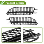 1 Pair Front Fog Light Grills for Audi A6 C7 (2012–2018) No. 4G0807681F Black Honeycomb