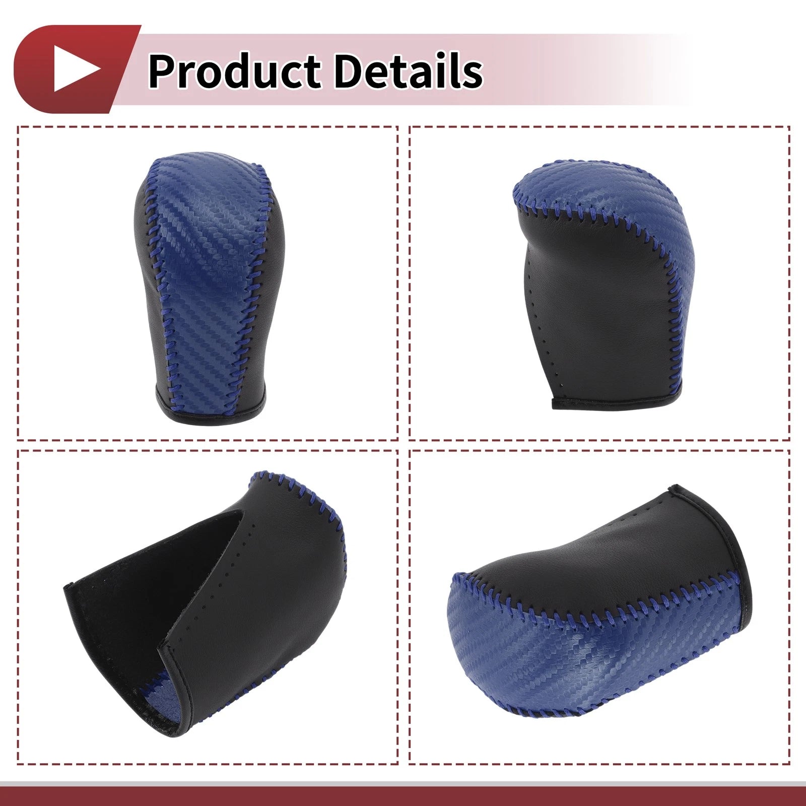 1 Pc Gear Shift Knob Cover for Subaru Forester (2006–2012) Blue Faux Leather