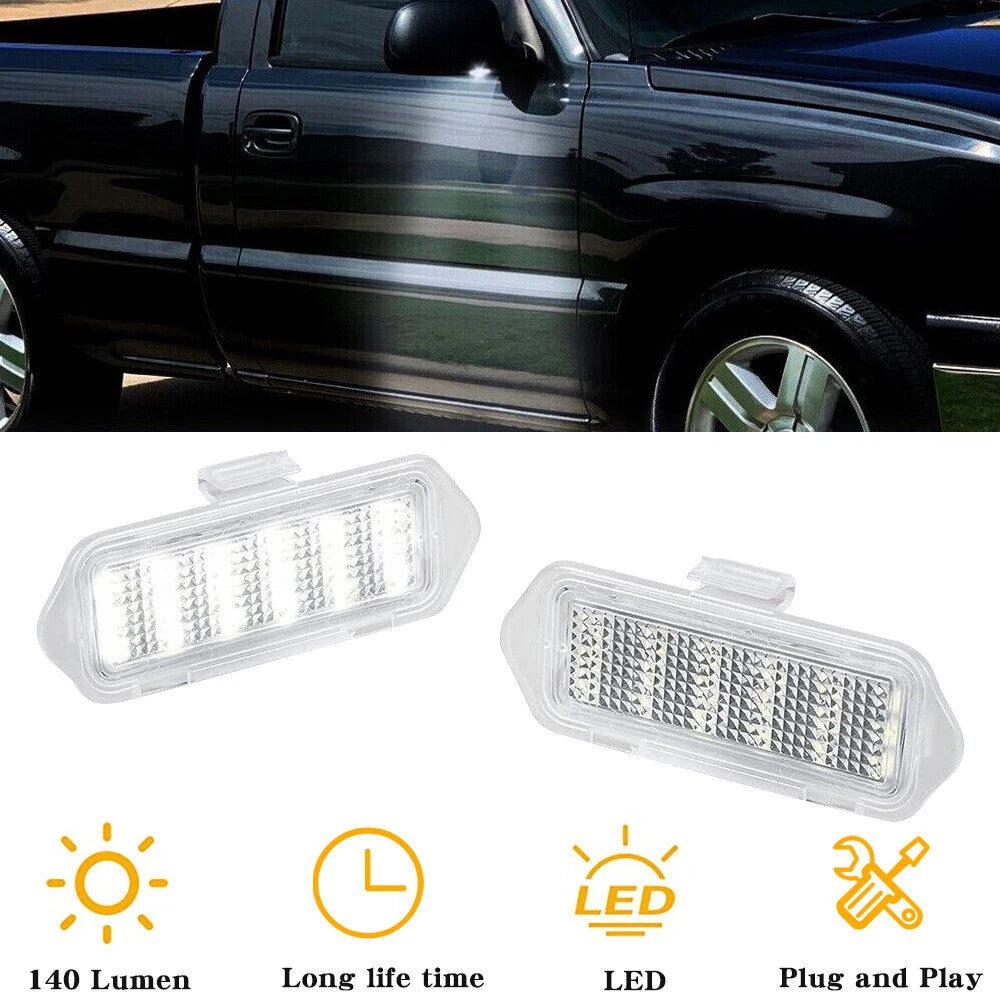 LED Side Mirror Puddle Lights for Silverado Sierra 1500 2500 3500 HD (2003–2006)