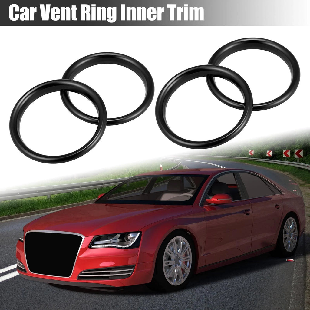 Set of 4 Black Air Vent Inner Trim Aluminum Alloy for Audi A3 S3 Q2L (2013–2021)
