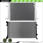 Radiator and A/C Condenser Kit for Volkswagen Jetta 2011–2014 (2.5L L5)