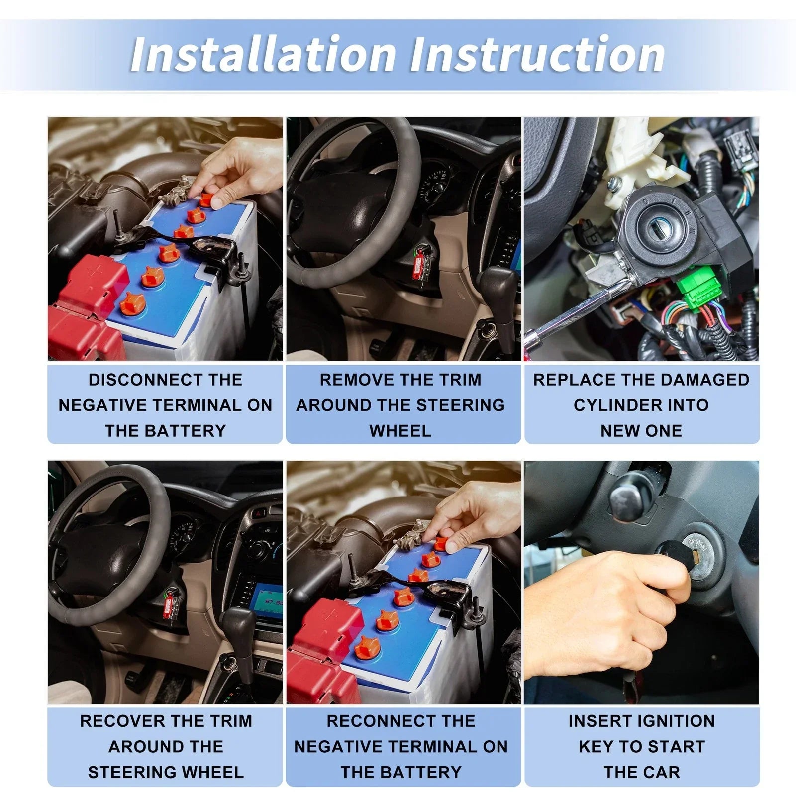 Ignition Lock Cylinder Set for Honda Civic (2012-2015)