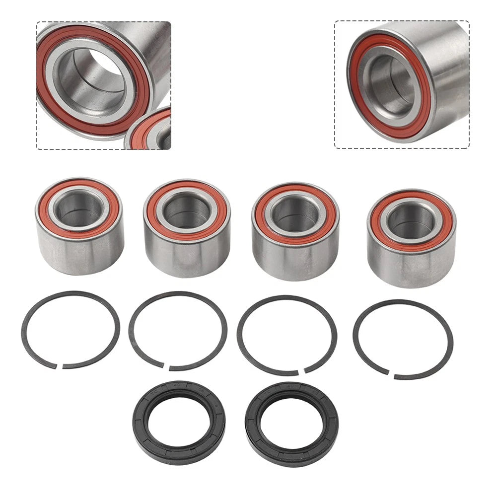 Set of 4 Front Rear Wheel Bearings & Seals for Can-Am ATV (705400088, 293350118)