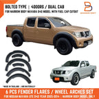 Black Fender Flare Arch for Nissan Navara D40 Narrow Body 4DR Dual Cab