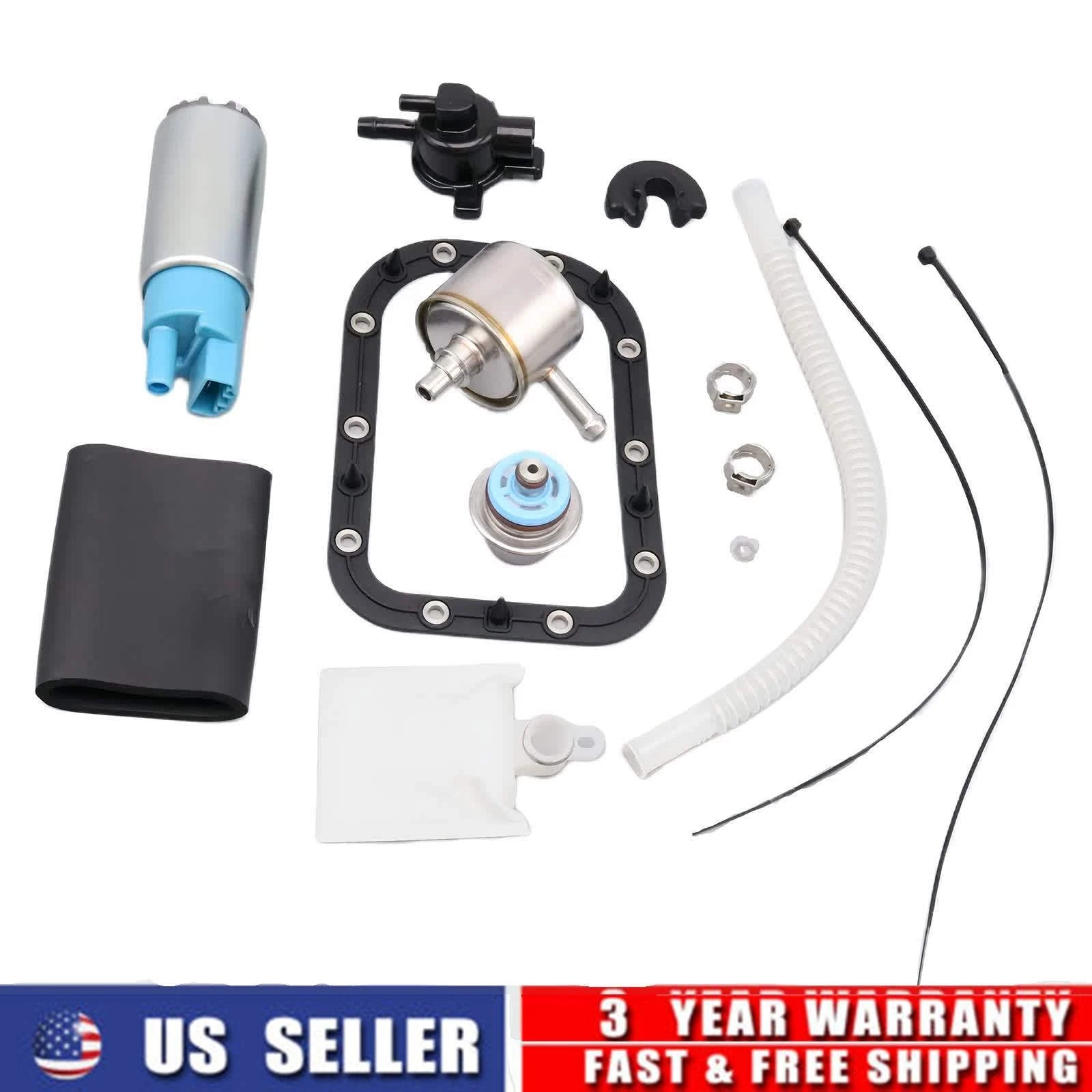 Fuel Pump Regulator Housing & Seal + Fuel Filter for Harley Davidson (2001–2007)