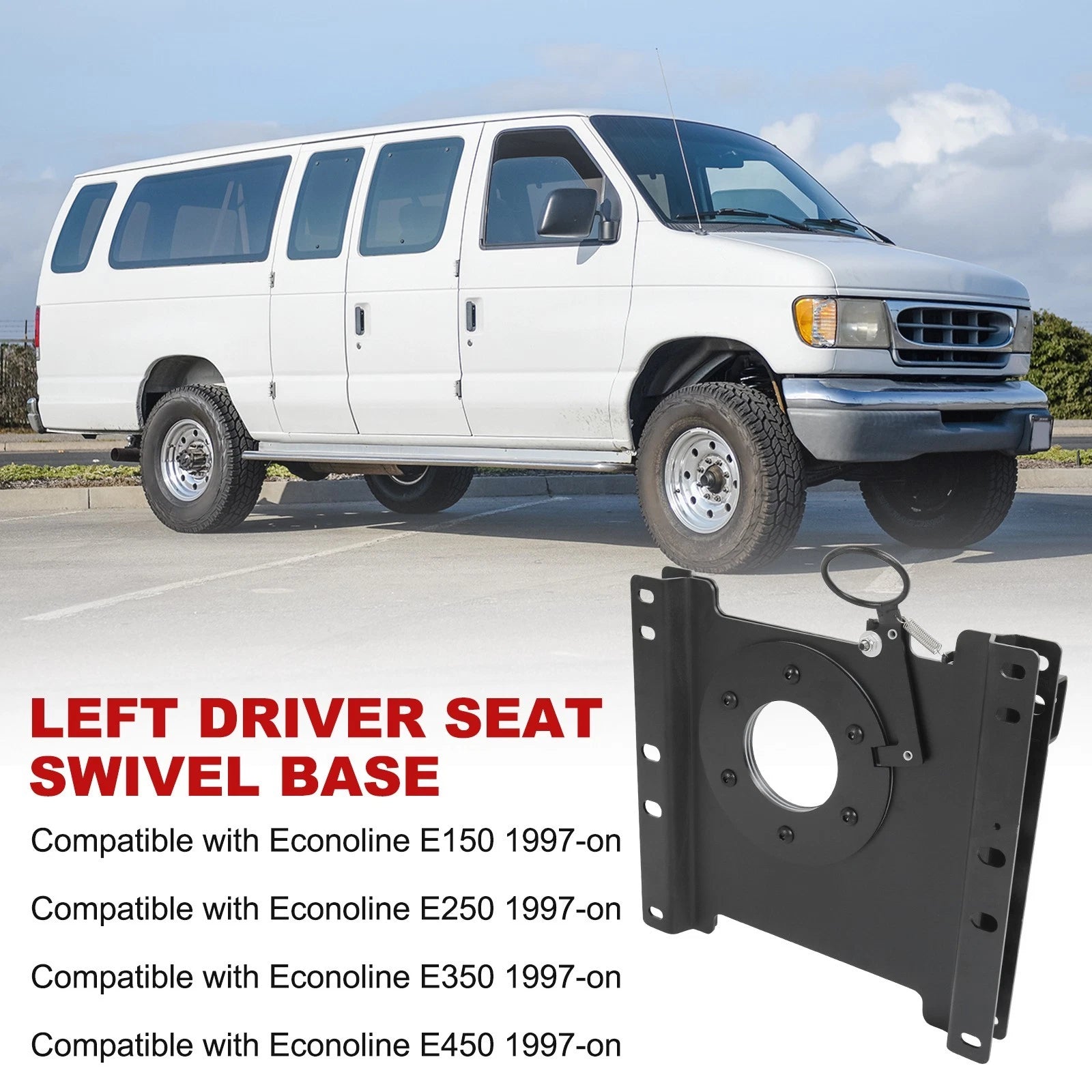 Driver Side Seat Swivel Base Bracket for Ford Econoline E150 E250 E350 E450 (1992-2014)