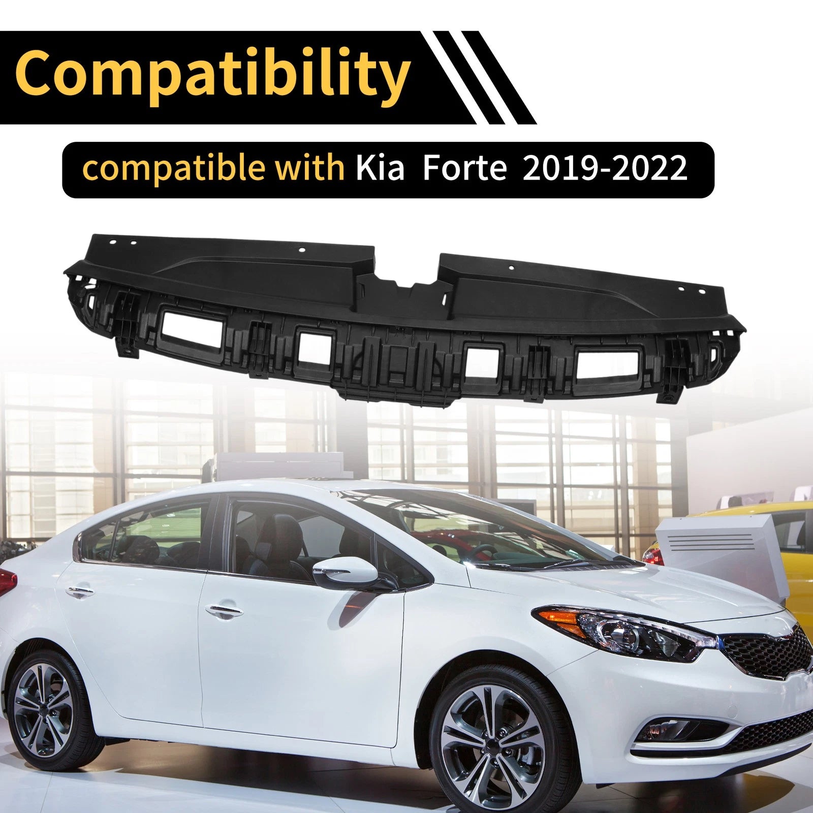 Radiator Support Cover for Kia Forte (2019–2022) No. 86370M7000 ABS Black