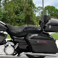 Black Driver Passenger Seat w/ Backrest for Harley Touring Road Glide (2014–2023)