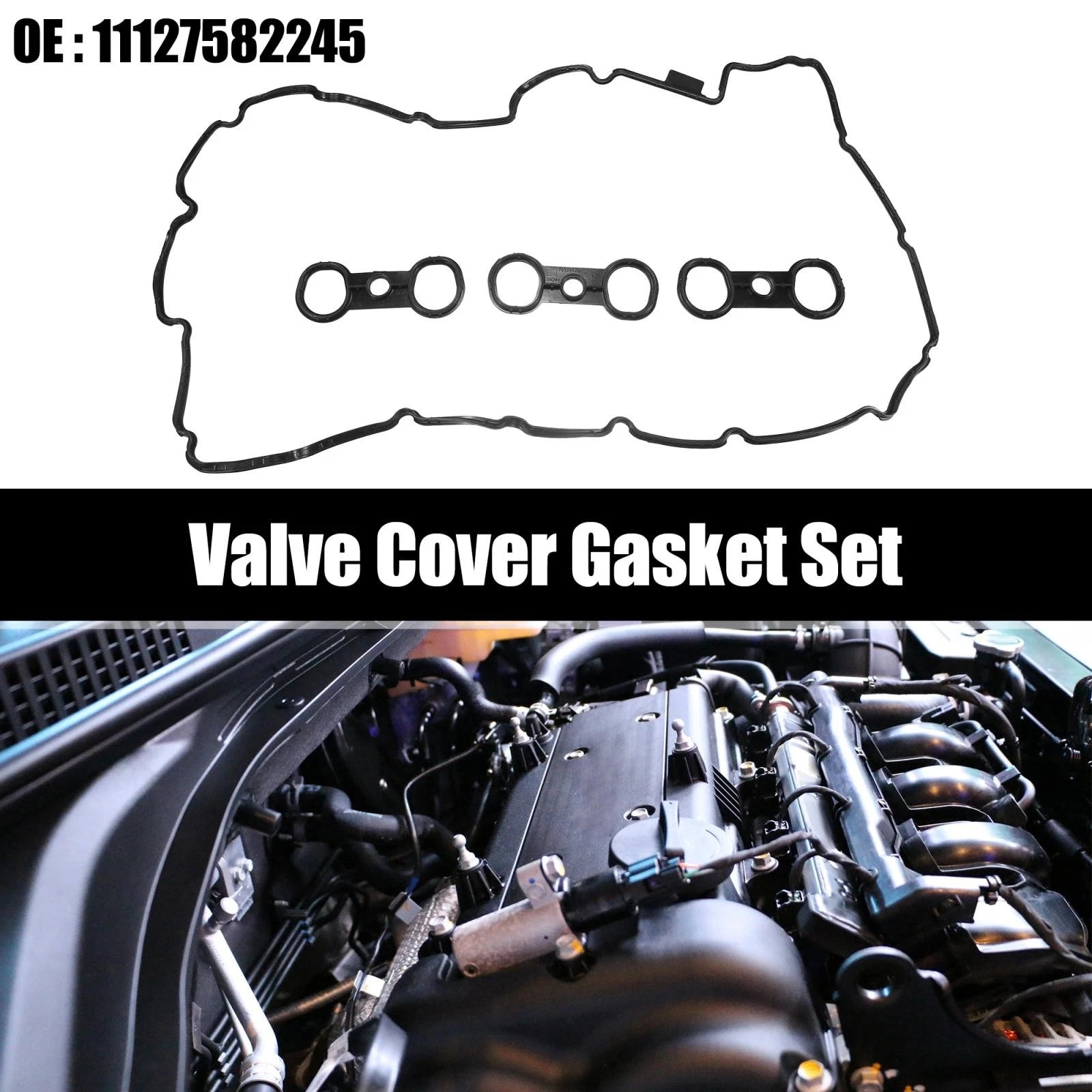 Valve Cover Gasket Set for BMW Z4 X3 323i X5 328i 128i 528i 528xi (2003–2016) 11127582245