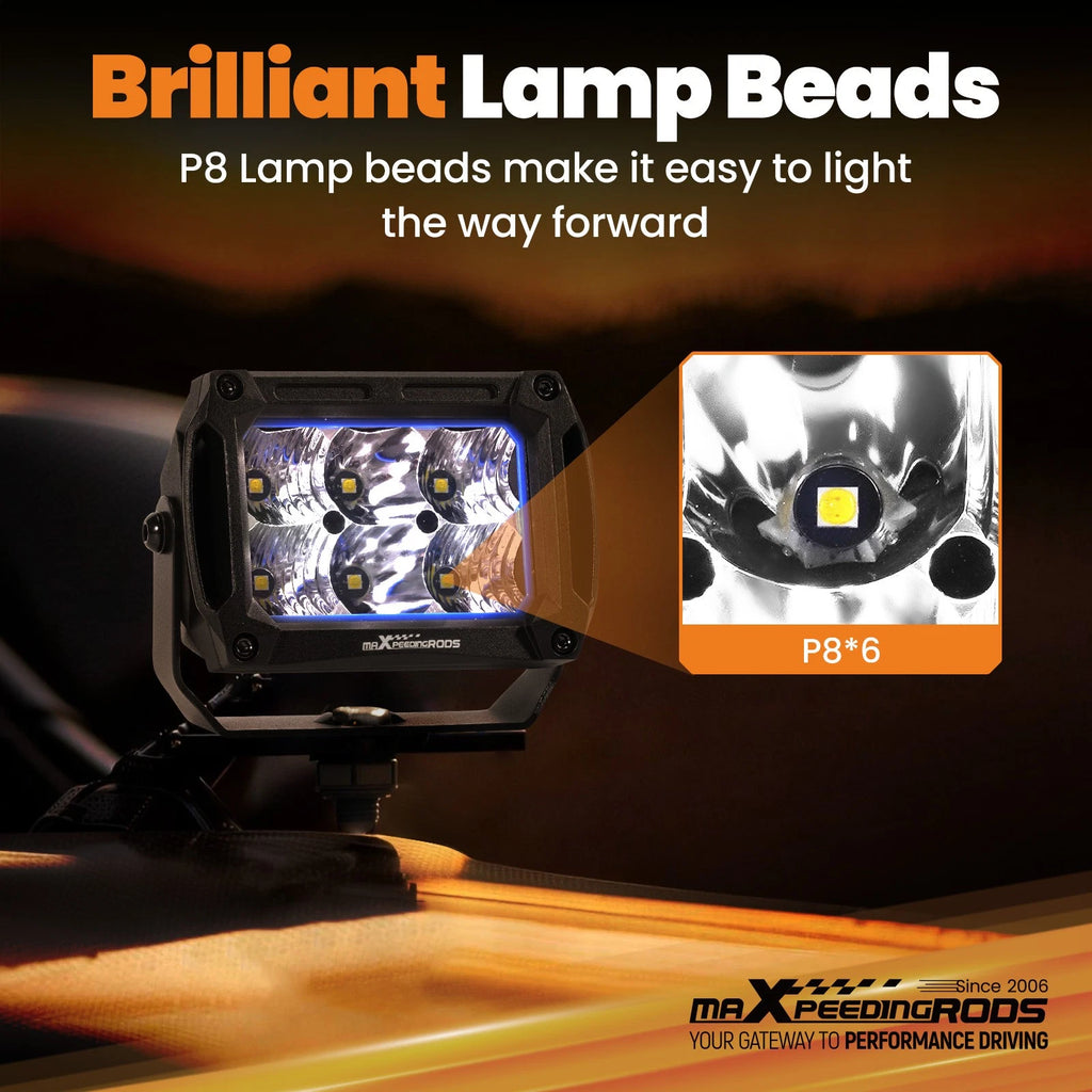 4.4 in 60W LED Driving Lights for Truck ATV (2010–2024)