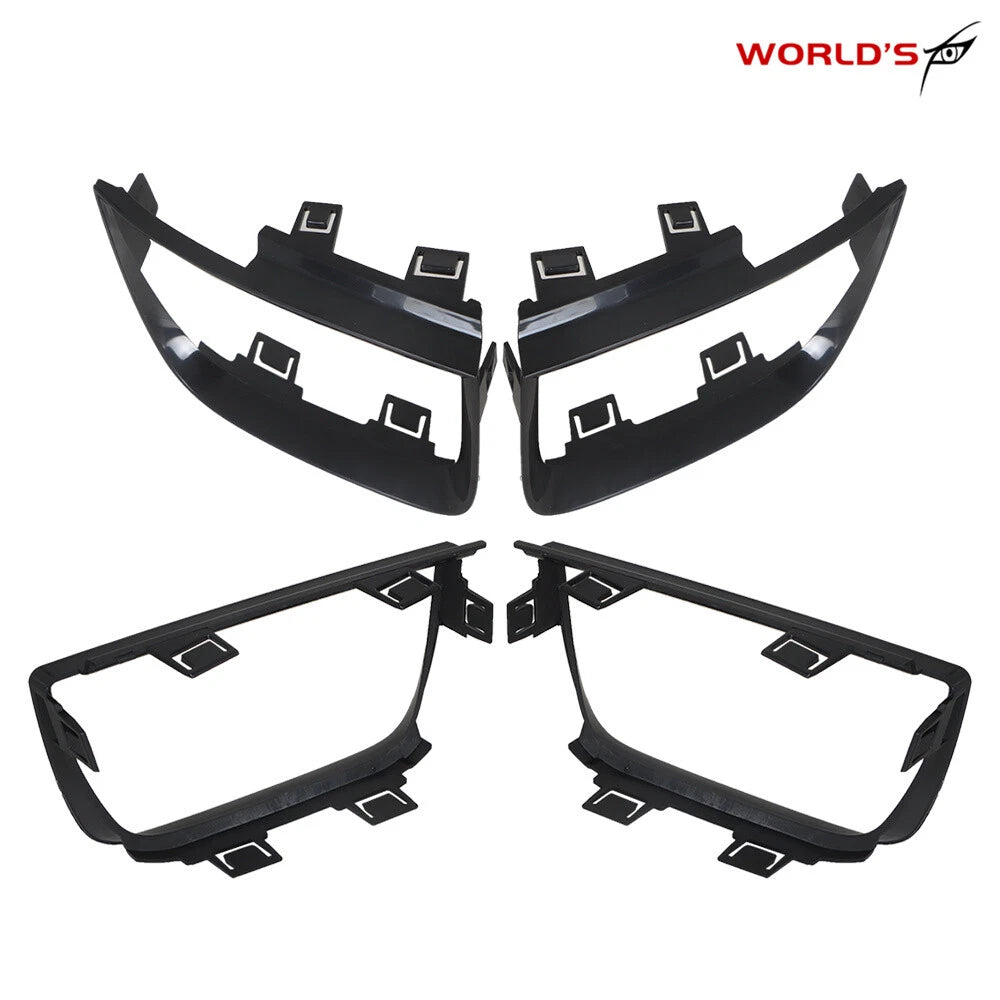 Set of 4 Tail Light Bezel Covers for Chevy Camaro (2010–2013) Glossy Black