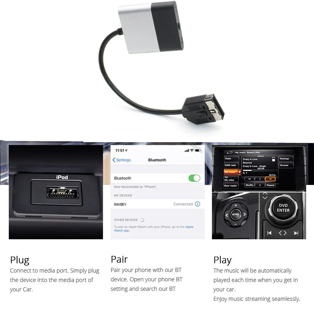 Bluetooth AUX Adapter 30pin for Land Rover Range Rover (2002-2012)