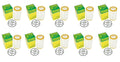Set of 10 Engine Oil Fleece Filters Mann HU7185X for Mercedes W203 W204 (2000–2015)