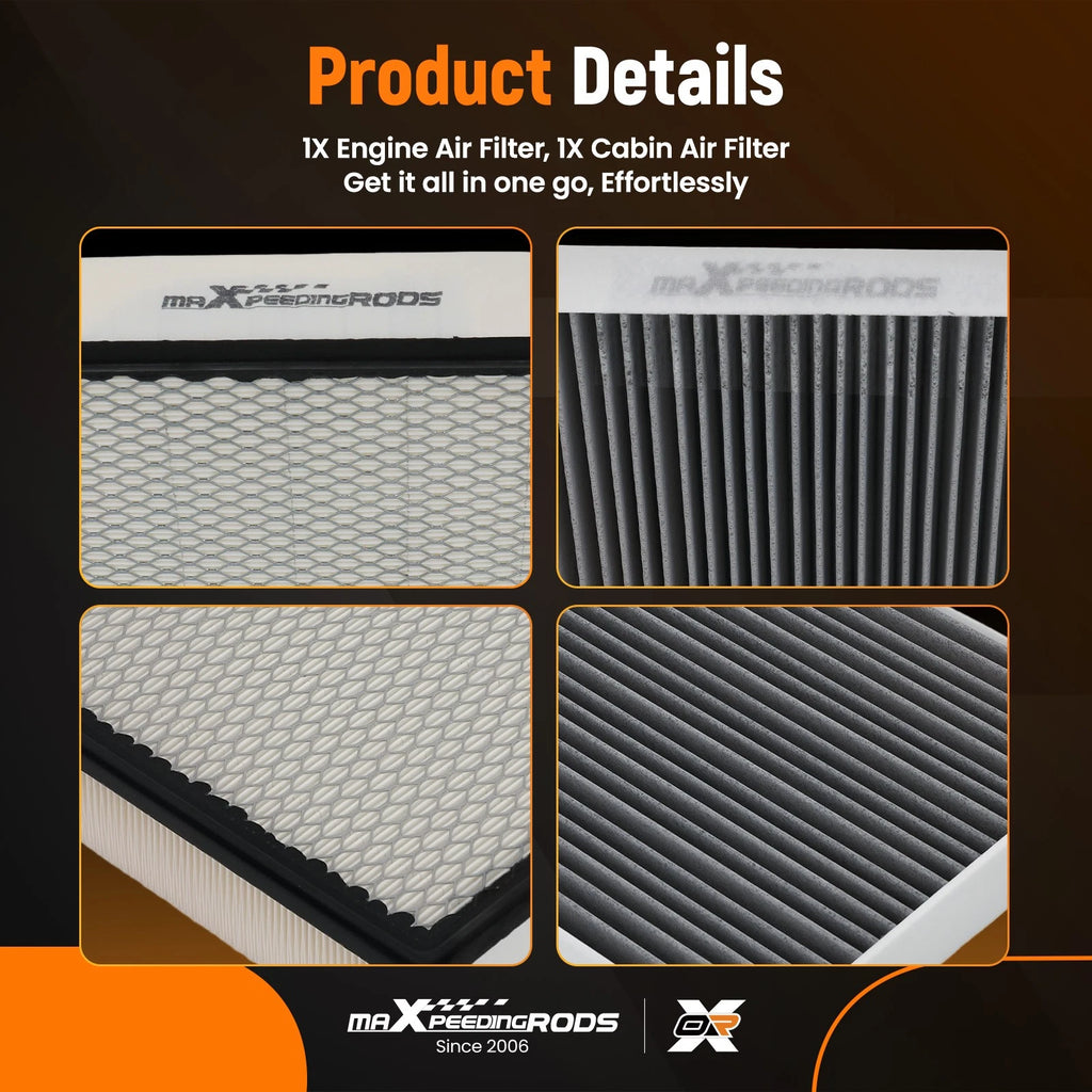 Air Filter Kit 2X for Toyota Camry Avalon Sienna Highlander (2011–2020)