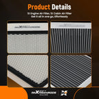 Air Filter Kit 2X for Toyota Camry Avalon Sienna Highlander (2011–2020)