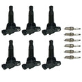 Set of 6 Ignition Coils & Spark Plugs for Hyundai Santa Fe (2007–2009)