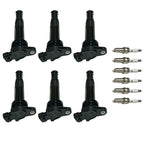 Set of 6 Ignition Coils & Spark Plugs for Hyundai Santa Fe (2007–2009)