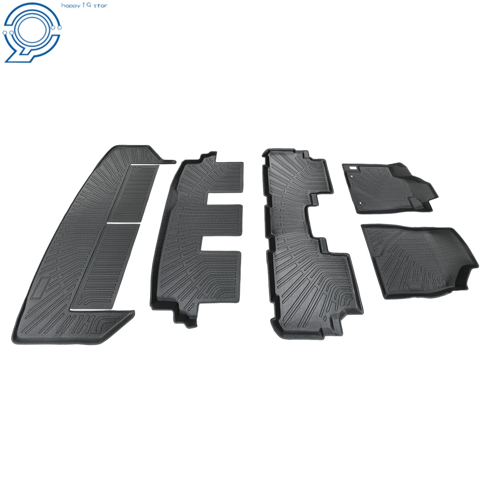 Set of 4 All Weather Black Floor Mats for Toyota Highlander (2008–2013)