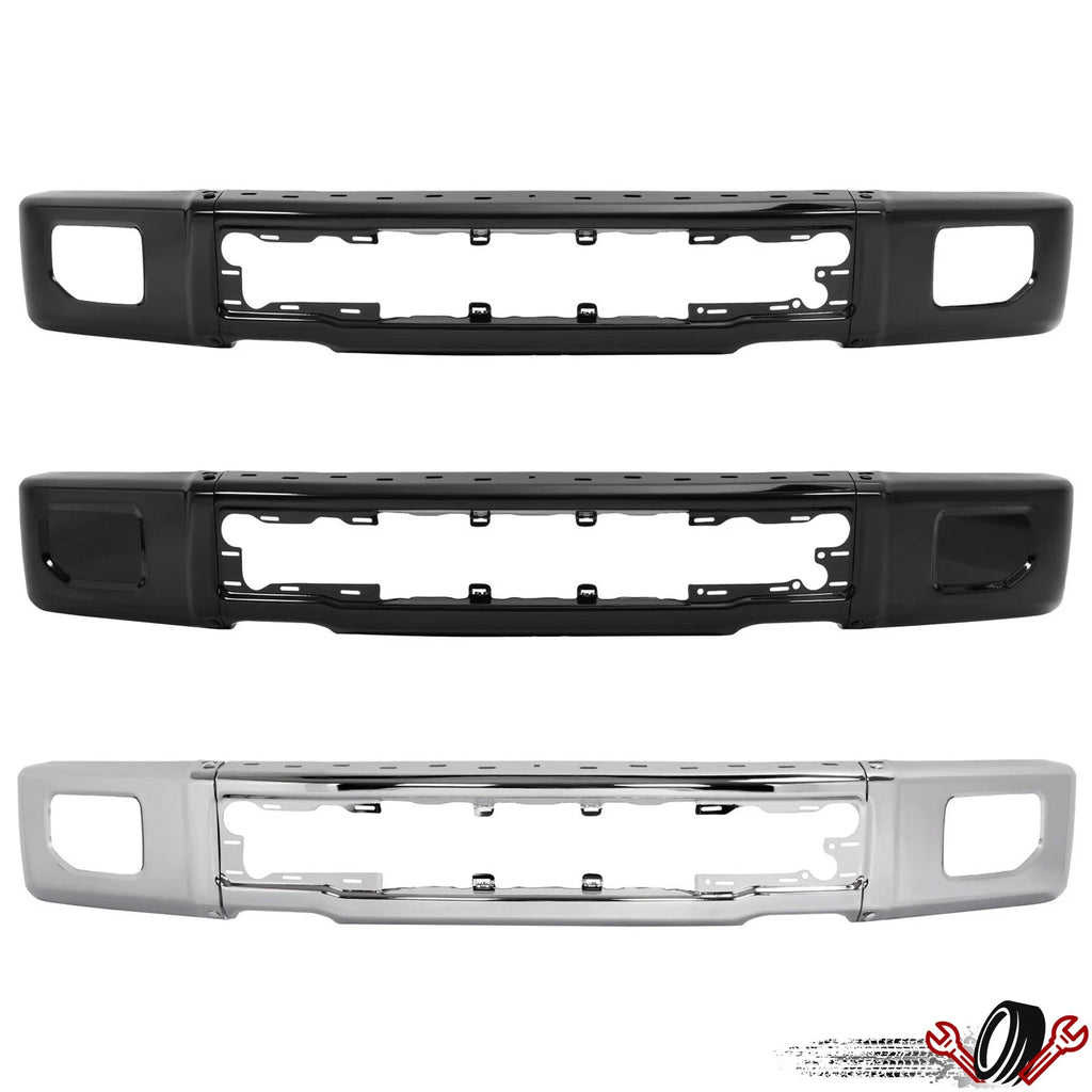 Front Bumper Face Bar for Ford F-150 (2015–2017) Black/Chrome