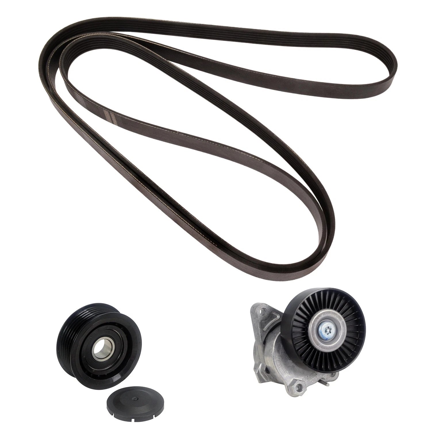 Drive Belt Idler Pulley Tensioner Kit for Mercedes R129 W140 (1990–2002)