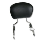 Chrome Leather Sissy Bar Passenger Backrest for Harley Davidson Touring (2009–2023)