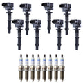 Set of 8 Ignition Coils & Spark Plugs for Mercedes CL550 GL550 ML550