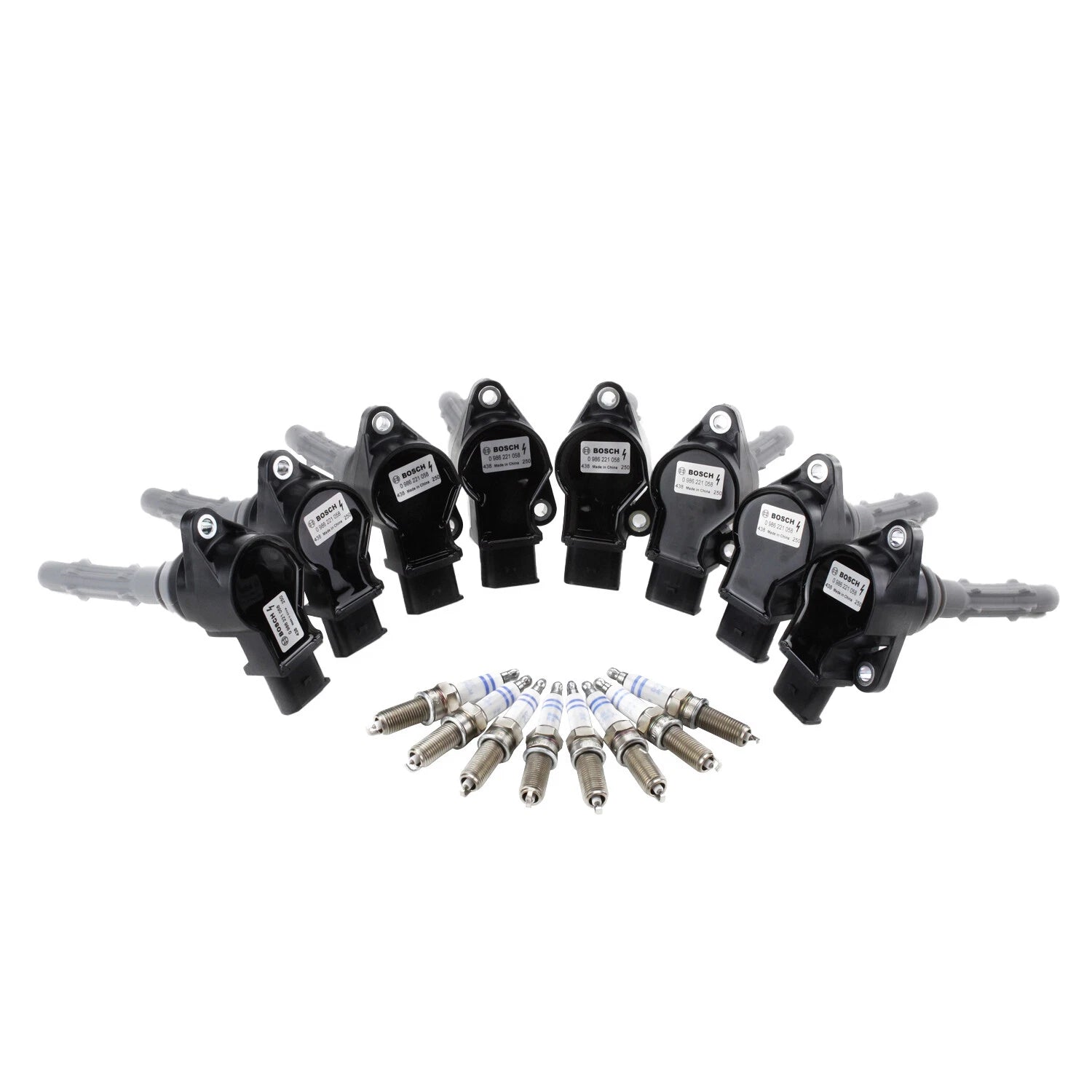 Set of 8 Ignition Coils & 8 Platinum Spark Plugs for Mercedes C216 W221