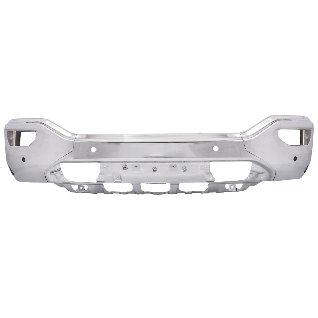 Chrome Front Bumper Face Bar with Sensor Holes for GMC Sierra 1500 (2016–2018)