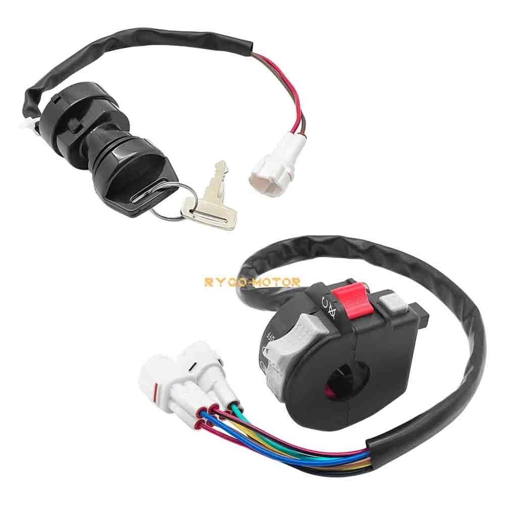 Handlebar Start Switch & Ignition Key Switch for Yamaha Grizzly/Raptor 125-250