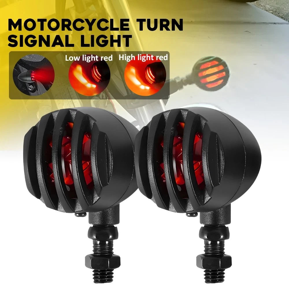 2X Black Turn Signal Blinker Lights for Honda VTX1300R (2003–2008)