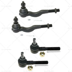 Set of 4 Inner & Outer Tie Rod Ends for Mitsubishi Pajero (1991–2020)