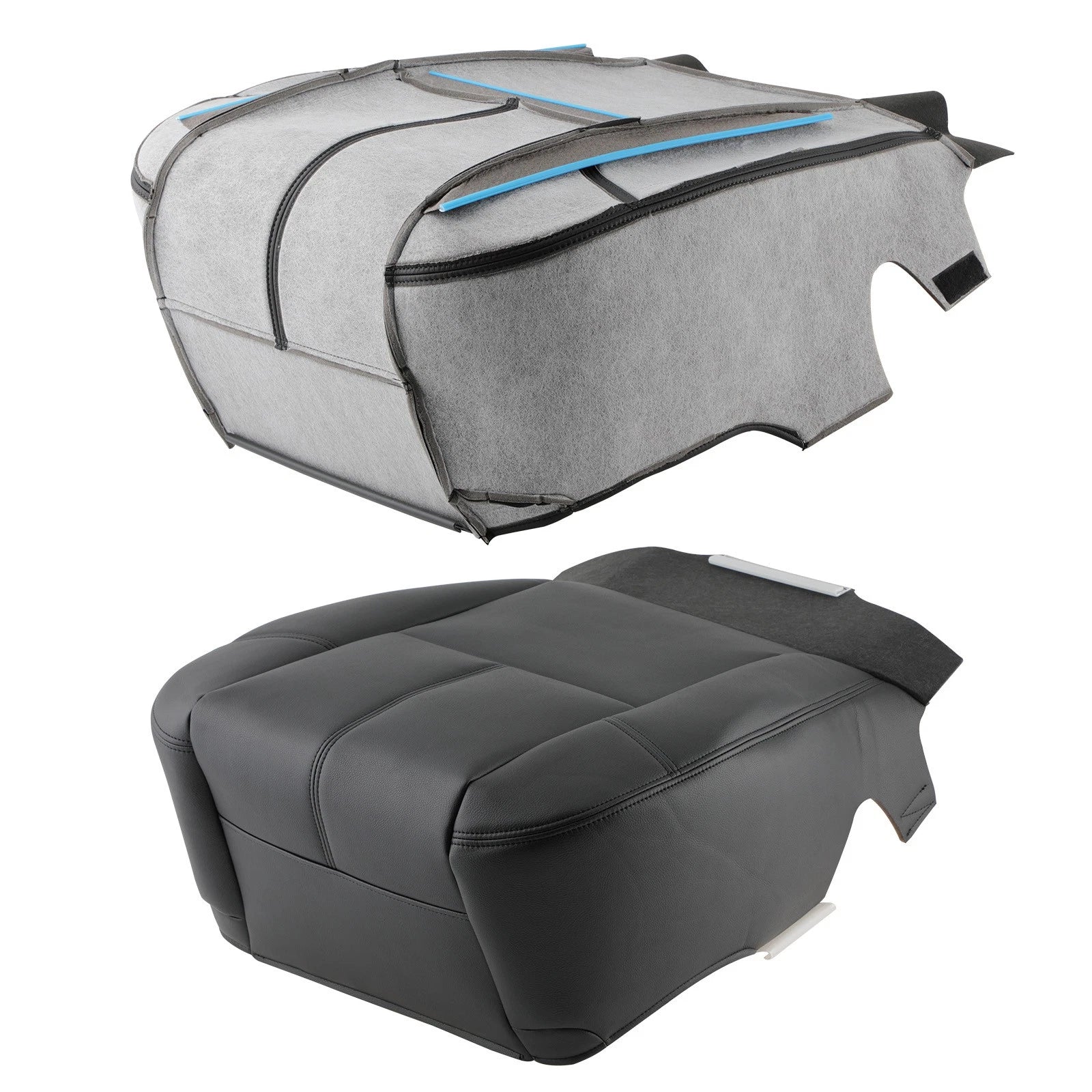 Bottom Leather Seat Cover Pair for GMC Yukon XL (2007–2012) Black