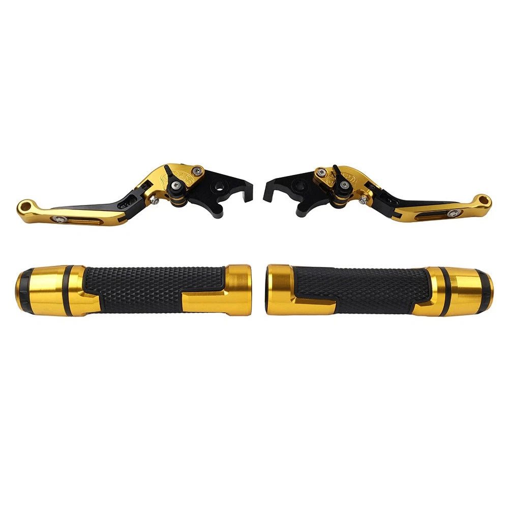 Folding Extendable Brake Clutch Levers for Kawasaki ZX636R (2003–2004) Gold