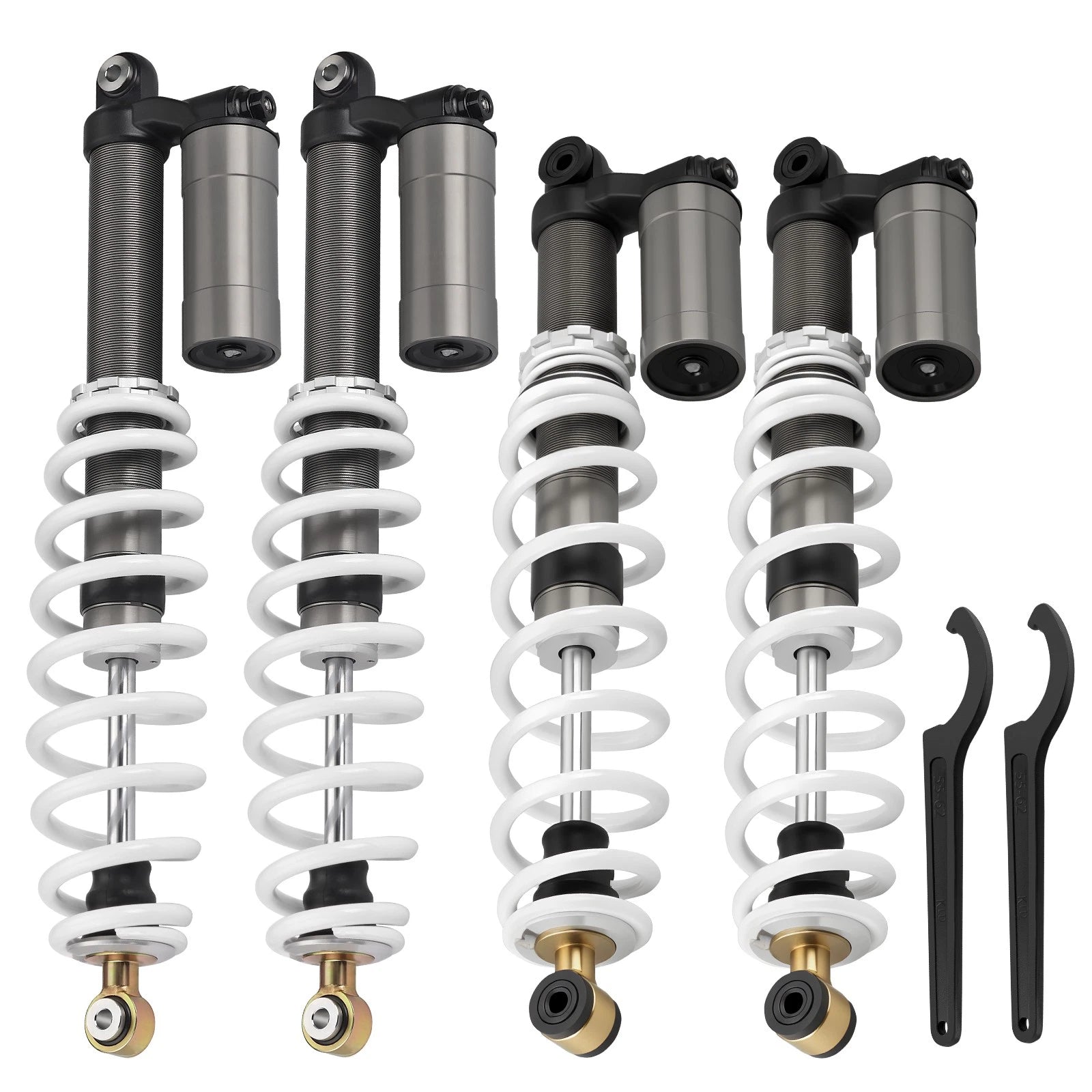 Set of 2 Front & Rear Shock Absorbers for Polaris RZR S 800 (2009–2012) 7043422 7043419