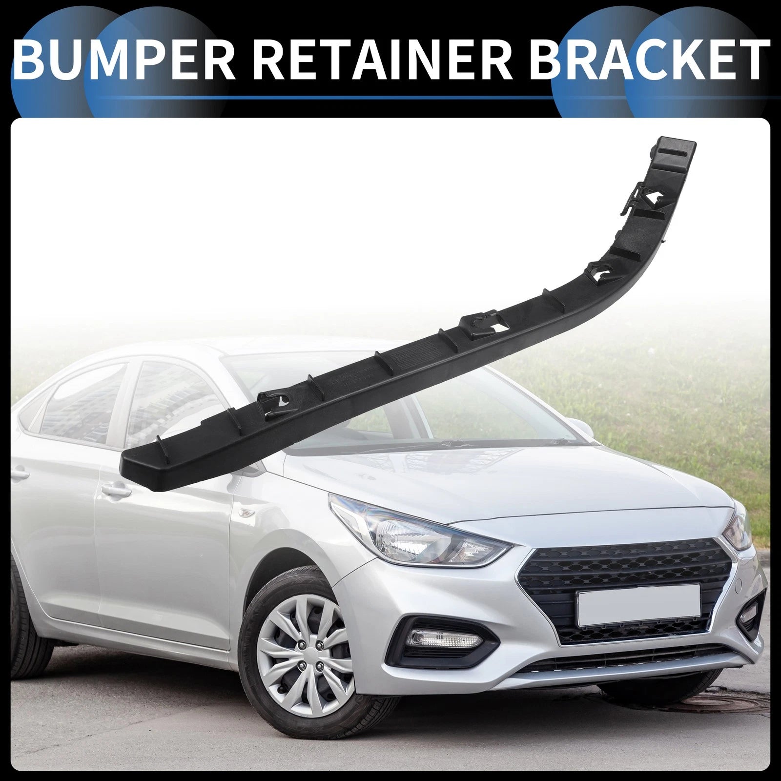 1pc Right Front Bumper Retainer Bracket No. 866141R000 for Hyundai Accent (2012–2017)