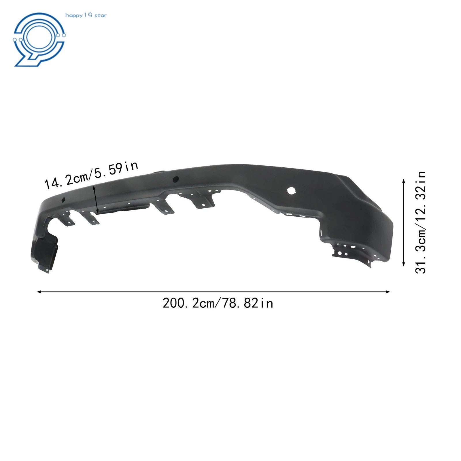 Front Bumper Face Bar Steel with Sensor Holes for GMC Sierra 1500 (2022–2025)