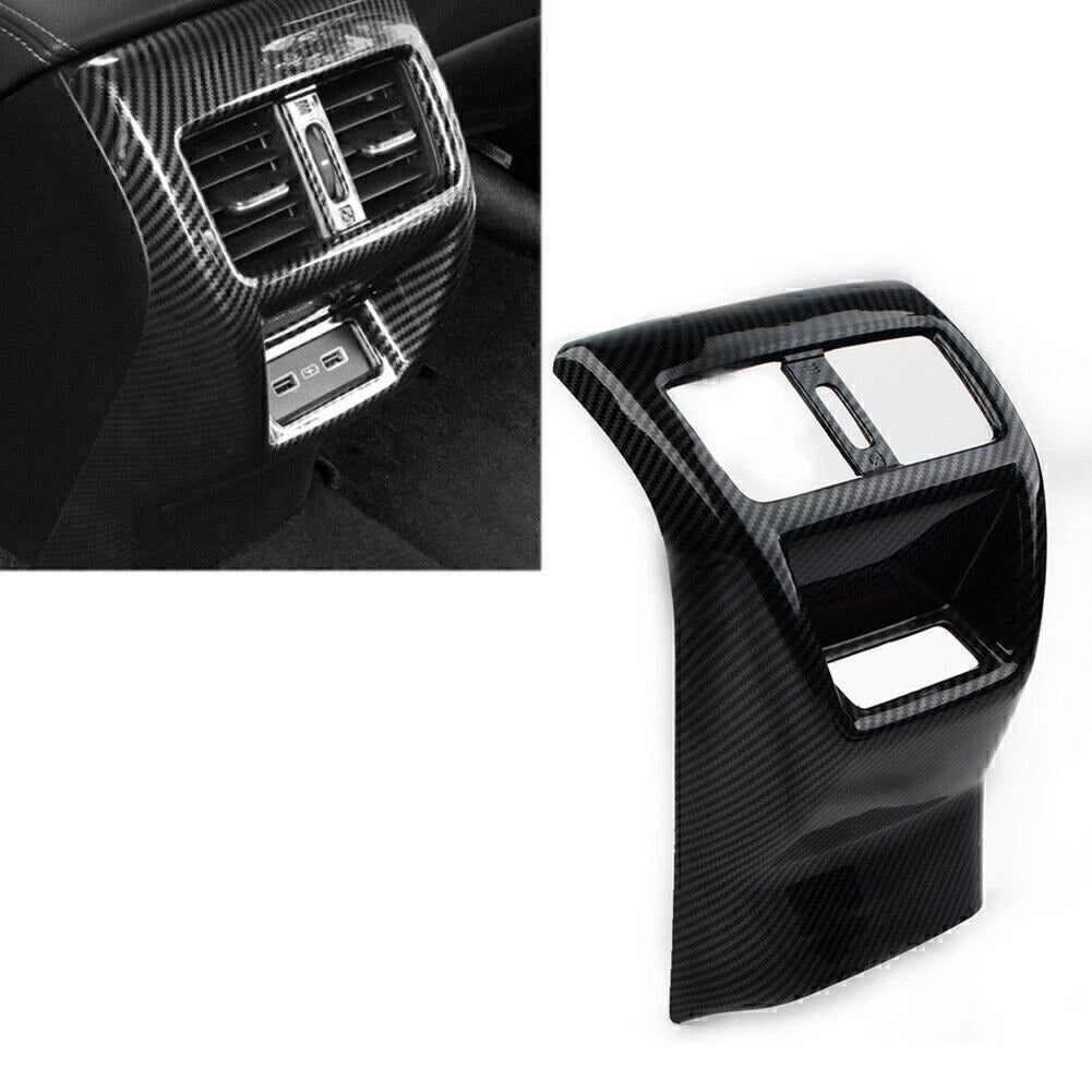 Rear Air Outlet Vent Anti-Kick Panel for Honda Civic (2022–2023) Carbon Fiber
