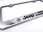 License Plate Frame Chrome Stainless for Jeep Wrangler (2007–2024)