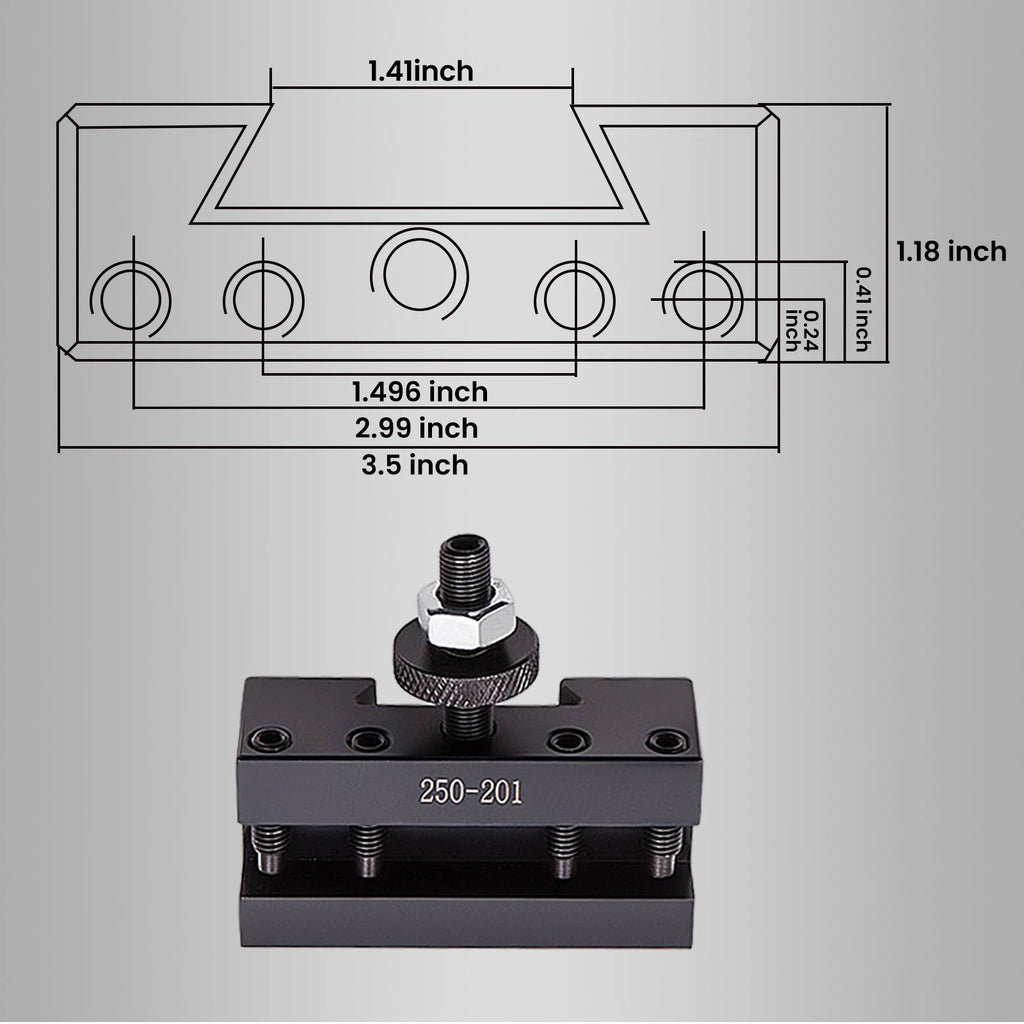 5pcs Quick Change Lathe Tool Kit for Turning and Facing