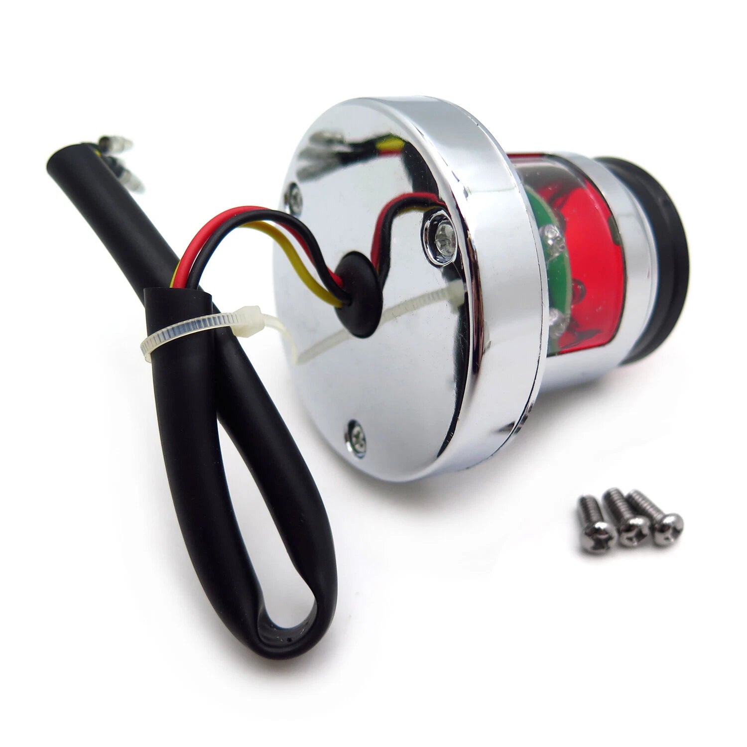 Chrome Custom Tail Brake Light for Bobber Chopper Cruiser Street Bike (Fit)