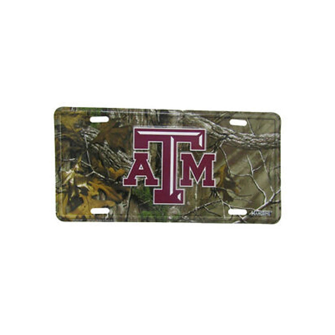 Texas A&M Aggies Camo Aluminum License Plate Tag 6"x12"