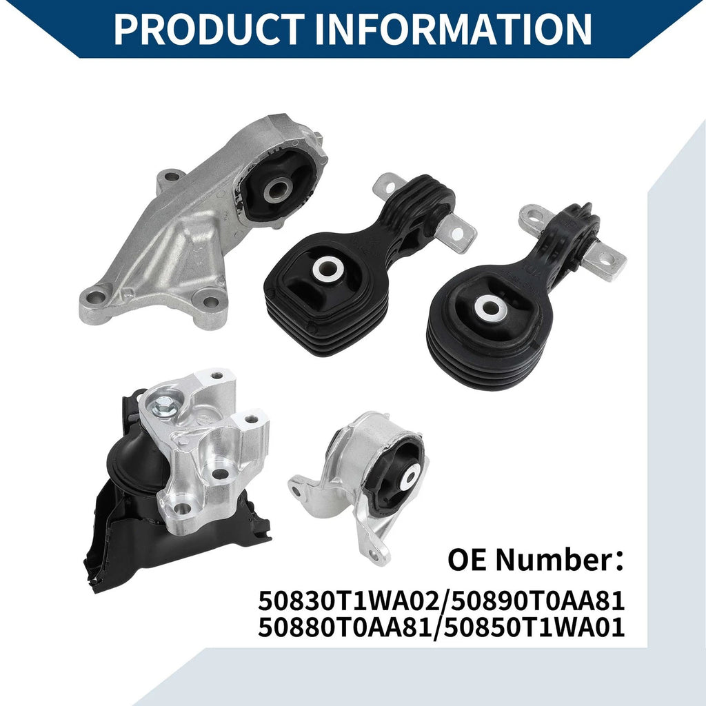 Engine Motor Mount Set for Honda CR-V 2.4L-L4 (2007–2011)