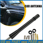 4" Short Black Aluminum Antenna AM/FM Mast for Toyota Tacoma (1995–2016)