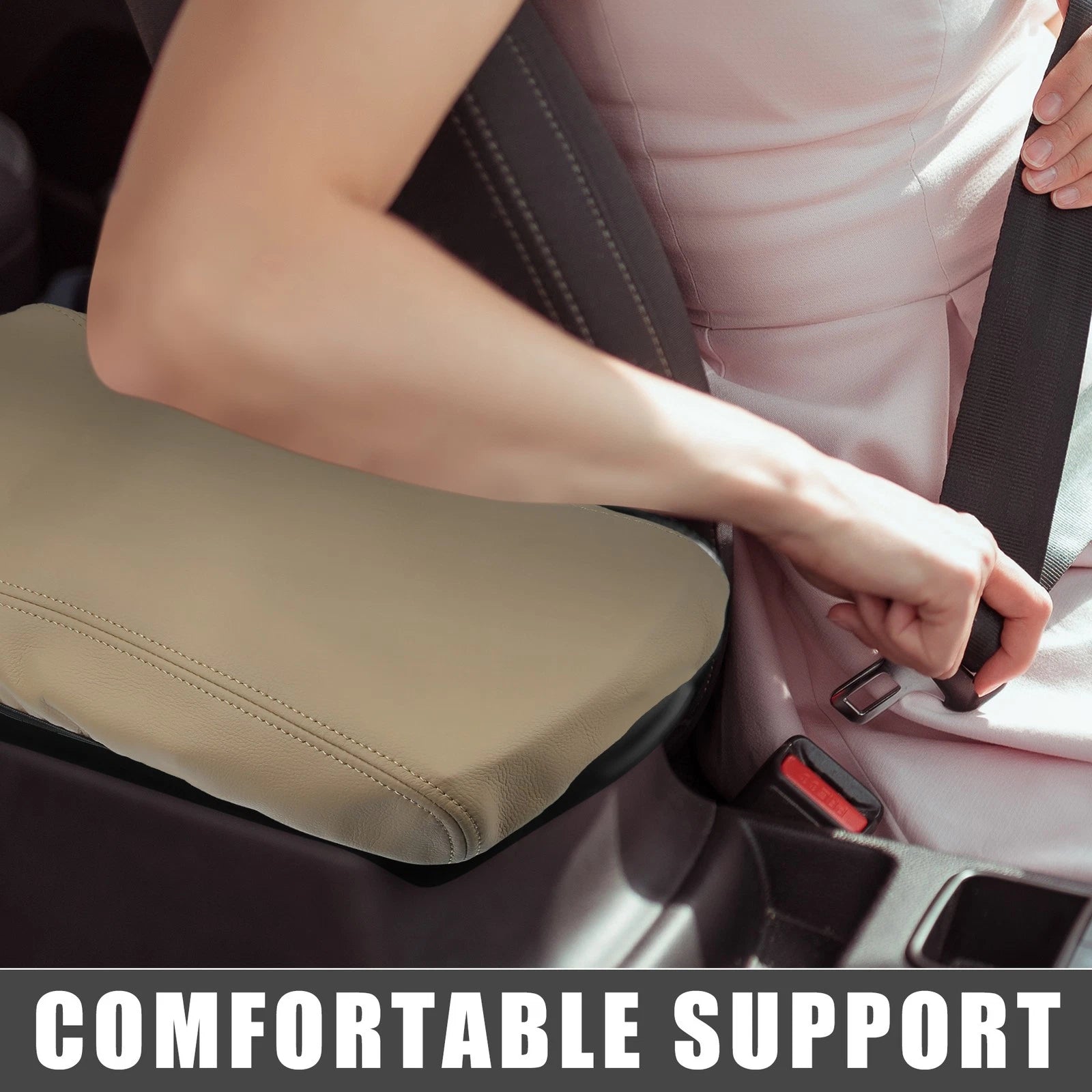 Center Console Armrest Seat Box Cover for Nissan Altima (2013–2018) Beige