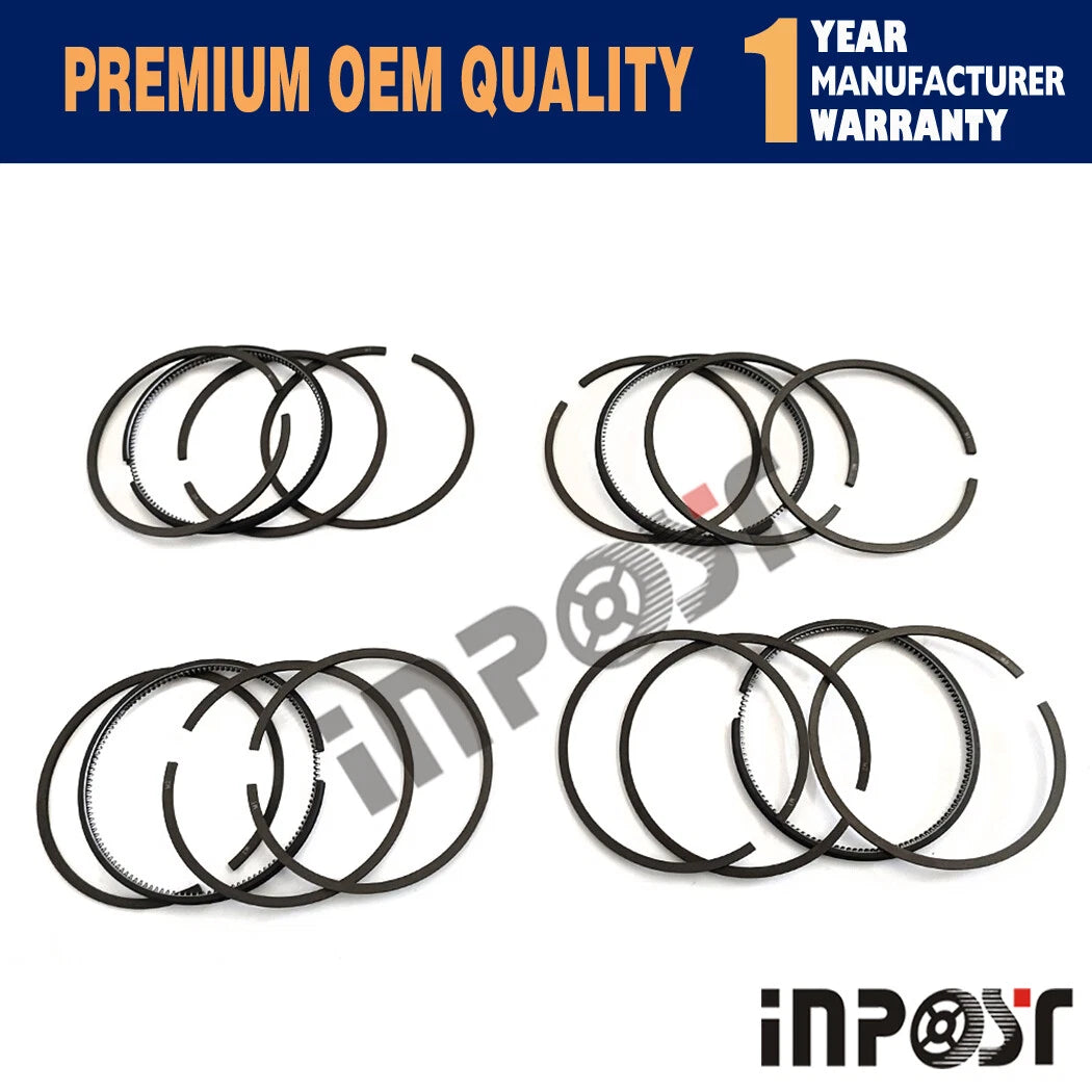 Set of 4 STD C240 Piston Rings for Isuzu C240