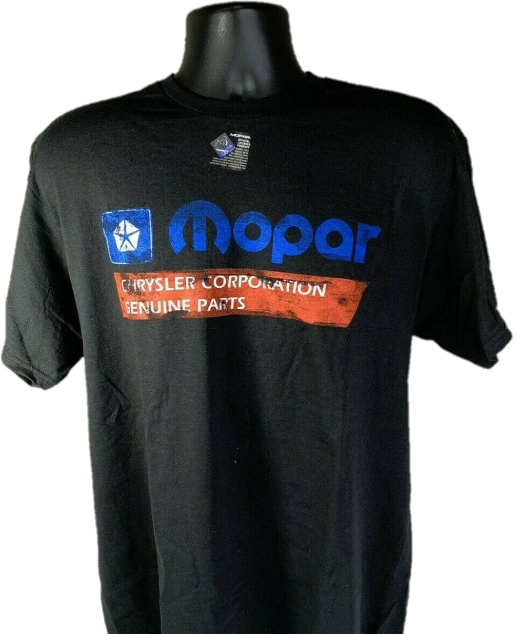 Genuine Mopar T-Shirt with 1985-1990 Logo for Chrysler Corporation