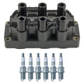 Set of 6 Bosch Ignition Coils & NGK G-Power Spark Plugs for 900 9000 NSX A4 A6 Camry V6