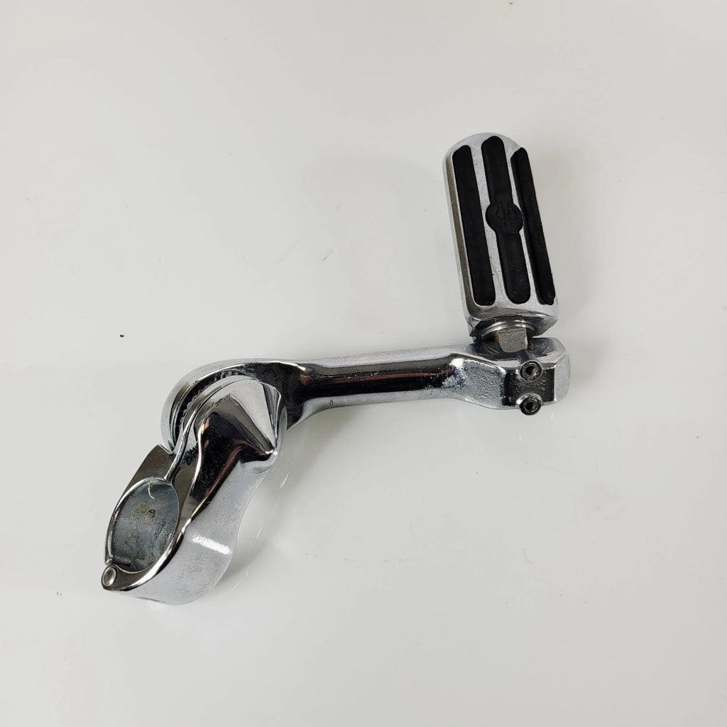 OEM Left Foot Peg & Mount for Harley-Davidson Touring Softail Chrome